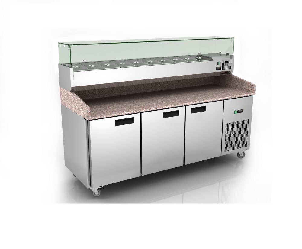 Pizza Preparation Chiller + Salad bar.